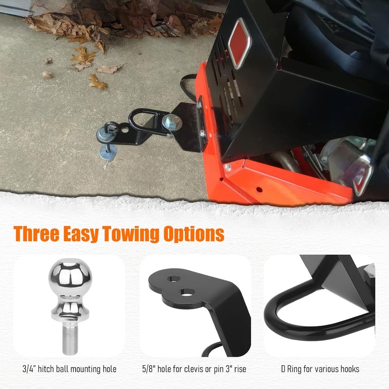 Chelhead UTV ATV Trailer Hitch, 3 Way Hitch Adapter 3500lbs for ATV UTV, 3" Drop/Rise, Fixed Reciever (3 Way Hitch Adapter) - Image 2